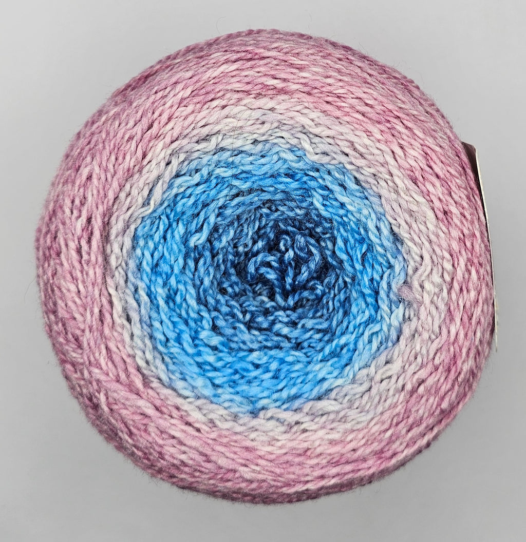50/50 Silk/Merino Fingering Pink to Navy Gradient
