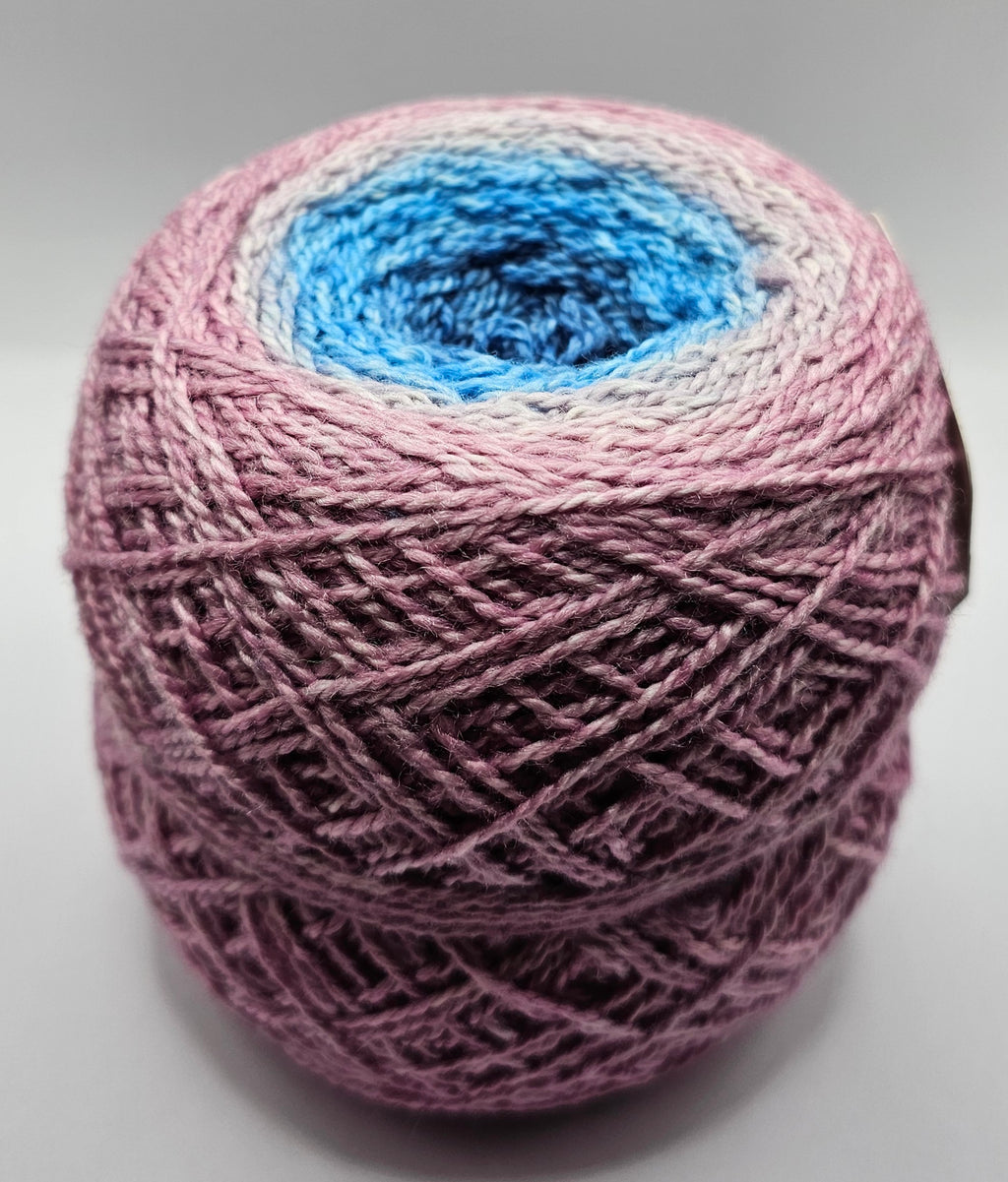 50/50 Silk/Merino Fingering Pink to Navy Gradient